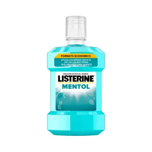 LISTERINE Enjuage bucal de uso diario sin alcohol, con sabor suave a mentol LISTERINE 1 l.