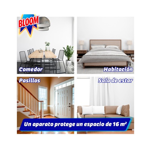 BLOOM Antimosquitos eléctrico 3 aparatos + 3 recambios