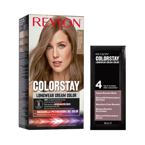 REVLON Colorstay Coloración permanente tono 7.1 Rubio ceniza.