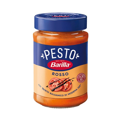 BARILLA Salsa Pesto rosso con aceite balsámico de módena BARILLA 200 g.