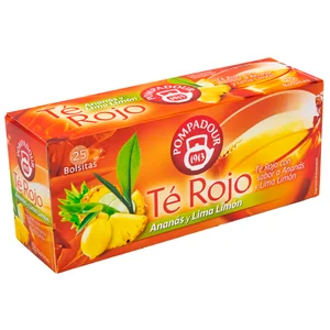 POMPADOUR Té rojo con piña y lima limón 25 uds. de 1,75 g,