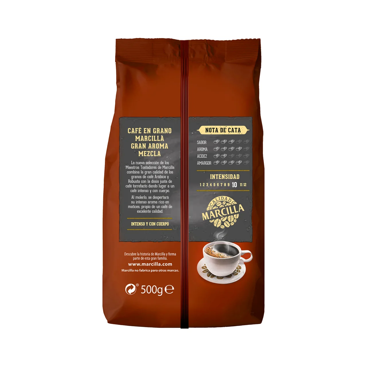 Café mezcla en grano 500 g.