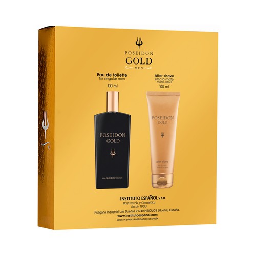 POSEIDON Gold men Estuche regalo para hombre con colonia y after shave.