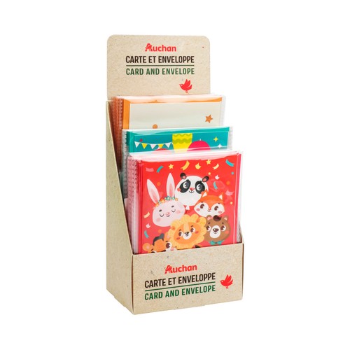 Tarj. Felicit. Y Sobre 11.5X17Cm -Kids Birthday. AUCHAN