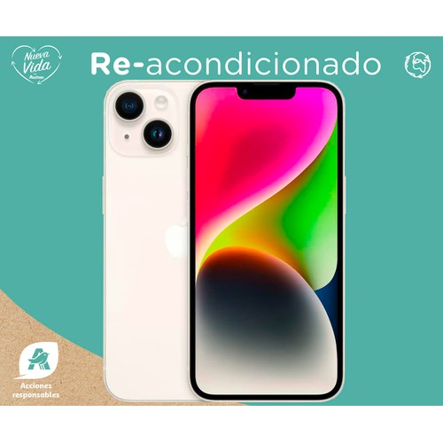 Apple iPHONE 14 128GB blanco estrella (REACONDICIONADO)