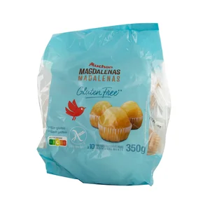 PRODUCTO ALCAMPO magdalenas sin gluten PRODUCTO ALCAMPO 10 uds. 350 g.
