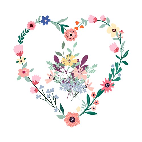 Servilletas 33X33 20 Uds Flores Corazones. AUCHAN