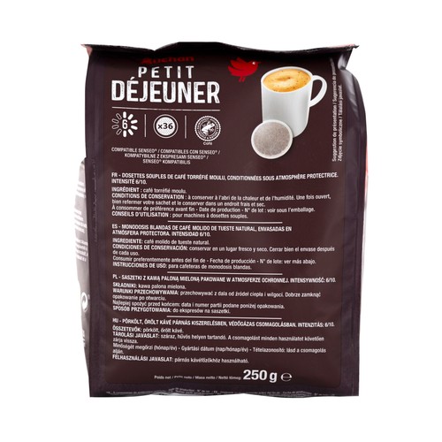 PRODUCTO ALCAMPO Café en cápsulas Lungo petit dejeuner I6, 36 uds.