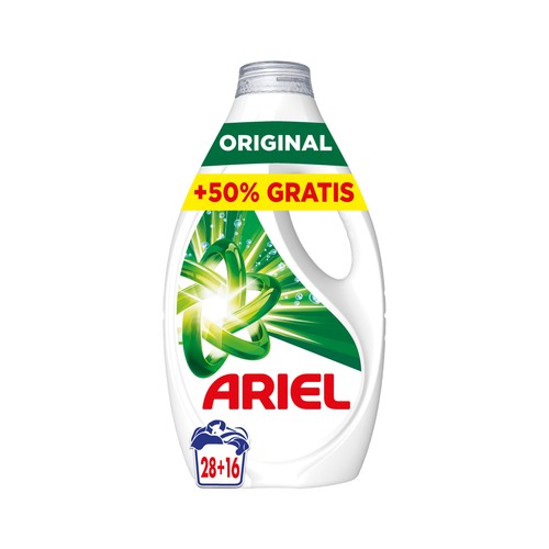 ARIEL Detergente líquido original 28 + 16 DS