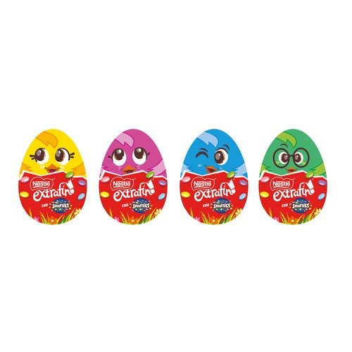 Huevos de pascua dulces Smarties NESTLÉ Extrafino 50 gr.