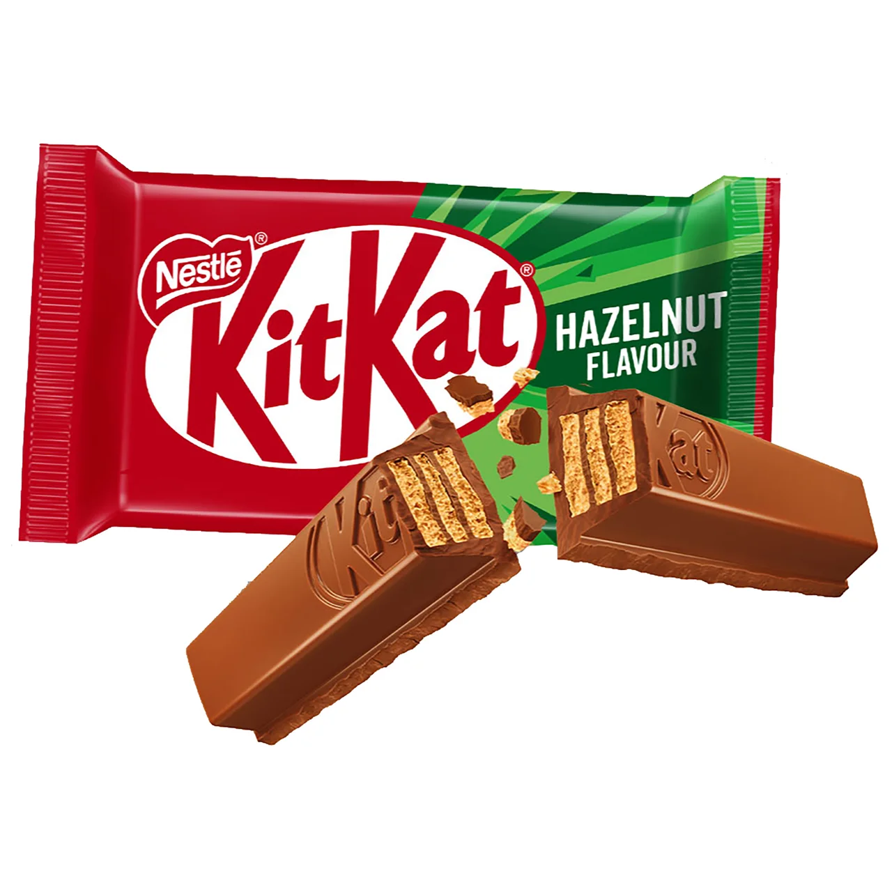 Barritas de galleta cubiertas de chocolate y con sabor avellana 3 x 41.5 g.