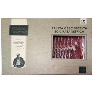 SELECTOS PEÑARANDA Paleta de cebo ibérica (50% raza ibérica) cortada en lonchas y envasadas al vacio SELECTOS PEÑARANDA.