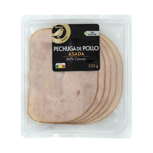 ALCAMPO GOURMET Pechuga de pollo asada sabor ahumado, cortada en lonchas ALCAMPO GOURMET 150 g.