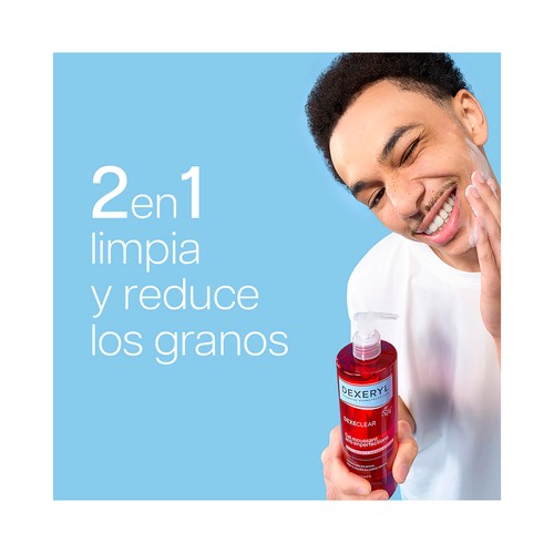 DEXERYL Dexeclear Gel limpiador facial anti-imperfecciones para pieles grasas con tendencia acnéica 400 ml.