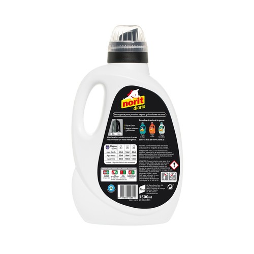 NORIT Detergente líquido para lavadora especial para ropa oscura 28 lav. 1,5 l..