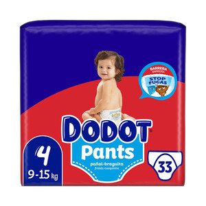 DODOT Pants (braguitas) de aprendizaje talla 4 para bebés de 9 a 15 kilogramos DODOT Pants 33 uds.