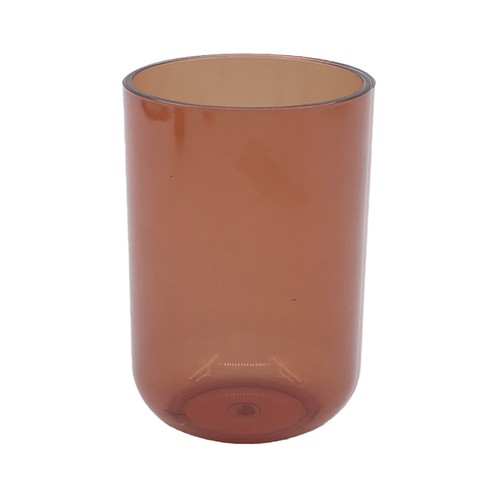 Vaso de plástico transparente color ambar,  ACTUEL.