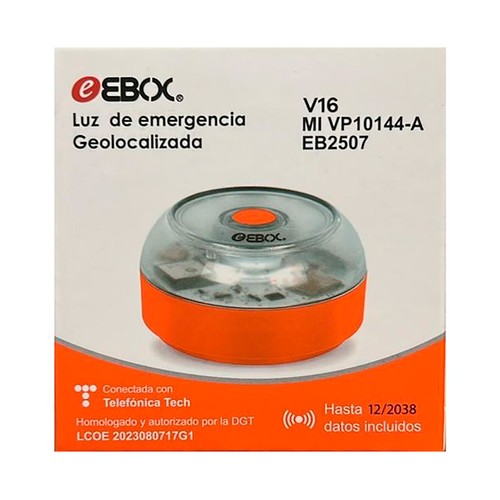 Baliza geolocalizable V16 EBOX Homologada y geolocalizada.