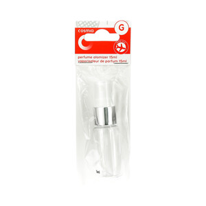 COSMIA Bote con vaporizador en spray, ideal para vuelos COSMIA 15 ml.
