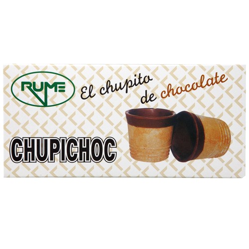 RUME Vasitos de barquillo de chocolate para helados 55 g pack de 10 uds