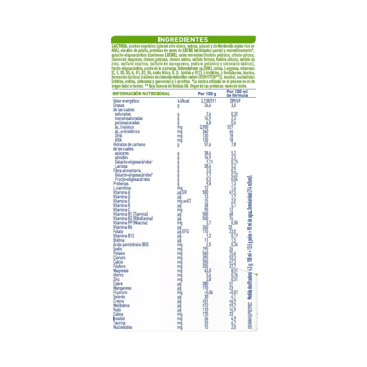 Expert pro total confort 2 Leche en polvo de continuación, a partir de 6 meses 800 g.