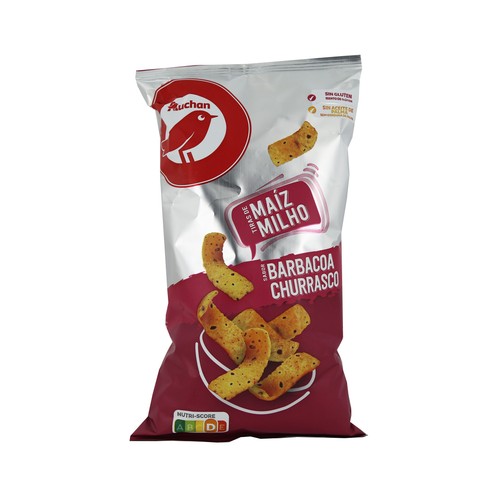 Snack de tiras de maíz con sabor a barbacoa PRODUCTO ALCAMPO 150 g.