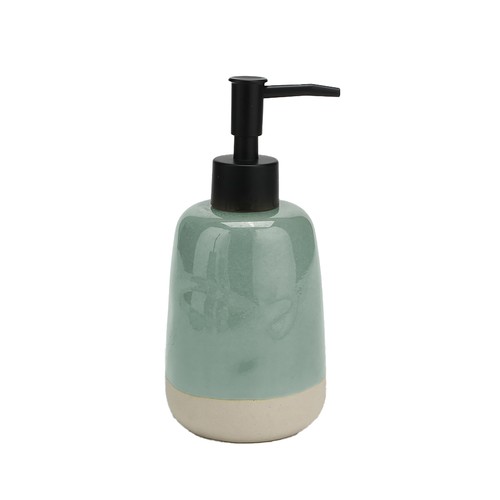 Dispensador de jabón de cerámica, color verde, ALCAMPO.