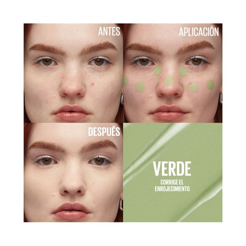 MAYBELLINE Instant anti-age tono verde Corrector con acabado uniforme y suave de larga duración (hasta 12 horas).
