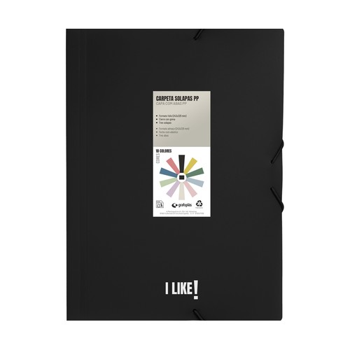 Carpeta de 3 solapas con goma, colores surtidos, GRAFOPLAS.