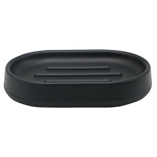 Jabonera color negro, 13,3x8,8x2,6 cm, ACTUEL.