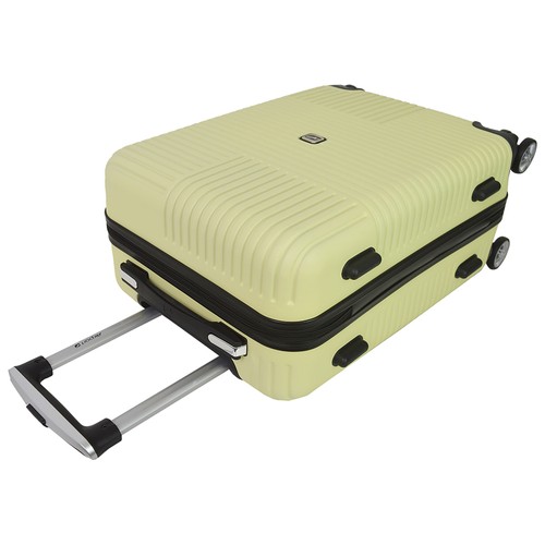 Maleta cabina tipo trolley talla S Rígida, 8 ruedas con cierre Zen amarillo claro. AIRPORT