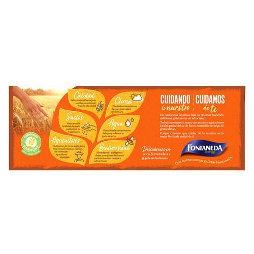 FONTANEDA Galletas con pepitas de chocolate Digestive FONTANEDA 338 g.
