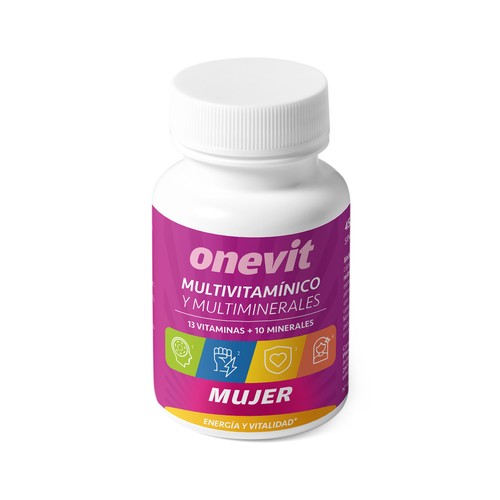 ONEVIT Multivitamínico (13) y multiminerales (11) especial mujer 45 uds.