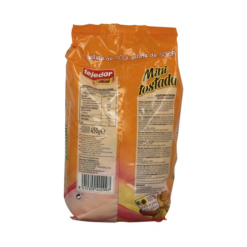 TEJEDOR Galletas mini tostadas 450 g.
