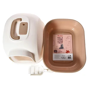 PRODUCTO ALCAMPO Arenero para gatos de 53 x 41 x 41 cm. con tapa y pala.