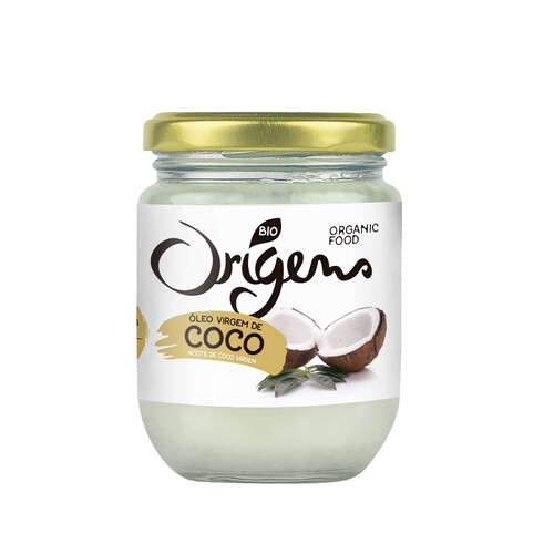 Aceite de coco virgen ecológico ORIGENS 200 ml.