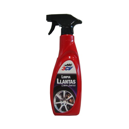 Limpia llantas desengrasante y abrillantador en spray, 500ml, 3CV.