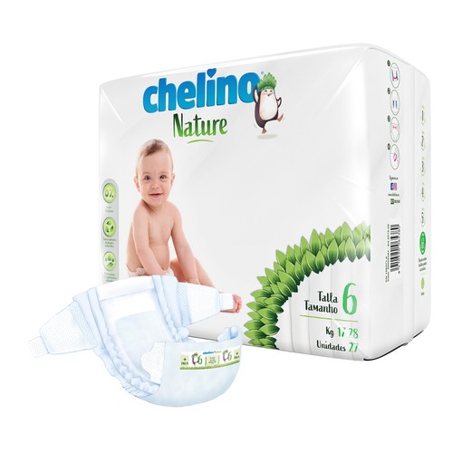 CHELINO Nature Pañales talla 6 (17-28 kg) 27 uds.