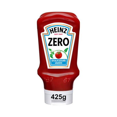 HEINZ Zero Ketchup sin sal ni azúcares añadidos 400 ml.