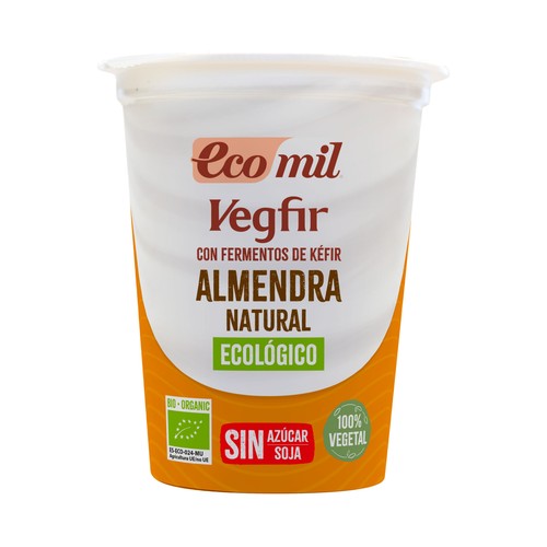 ECOMIL Vegfir de almendra (con fermentos de kéfir) natural ecológico 370 g.