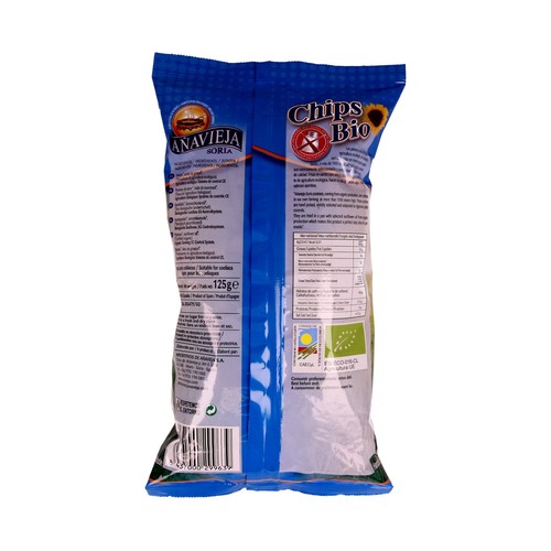 AÑAVIEJA Patatas fritas en aceite de girasol sin sal ecológicas 125 g.