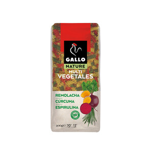 Imagen de GALLO Pasta hélices multivegetales (cúrcuma, espirulina, remolacha) GALLO NATURE 400 g.