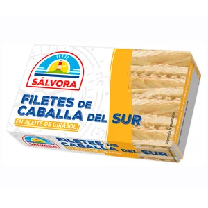 SALVORA Filetes de caballa con aceite de girasol 53 gr.