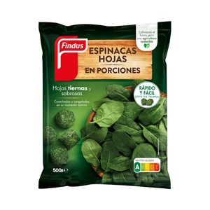Imagen de FINDUS Espinacas (hojas tiernas y sabrosas) en porciones 500 g.