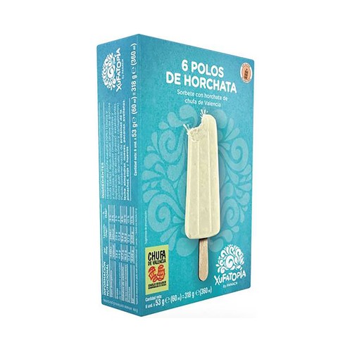 LA HORCHATERÍA DE PANACH Polo de sorbete con horchata de chufa de valencia 6 x 60 ml.
