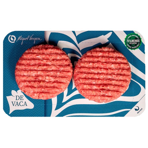 MIGUEL VERGARA Burger meat de vaca 2 x 180 g.
