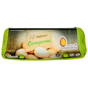 LA HUERTA DE GALLOCANTA Huevos de gallinas camperas clase M y categoria A 12 uds.