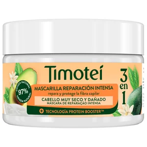 TIMOTEI Mascarilla capilar 3 en 1 para cabellos muy secos y dañados 300 ml.
