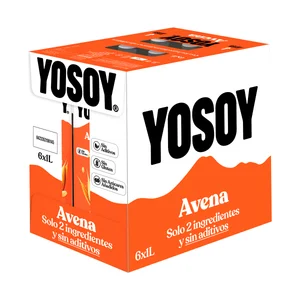YOSOY Barista Bebida vegetal de avena sin azúcares añadidos y sin aditivos 6 x 1 l.