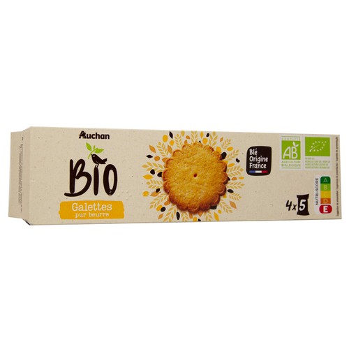 Galletas de mantequilla ecológicas ALCAMPO ECOLÓGICO 125 g.